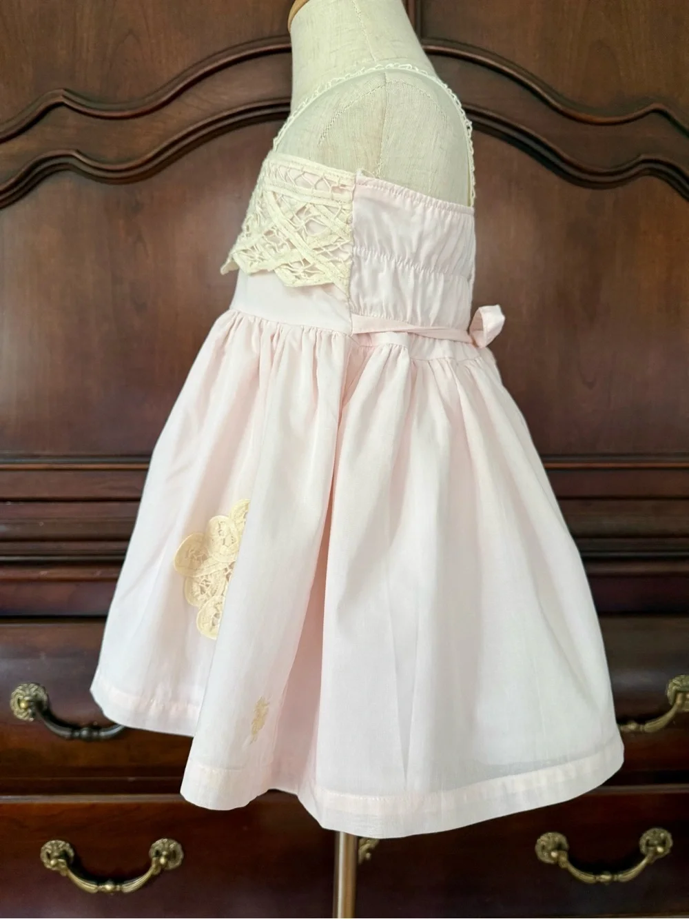 Well Dressed Wolf Daydream Dress Shorties Set 4T Pink Lace Boho